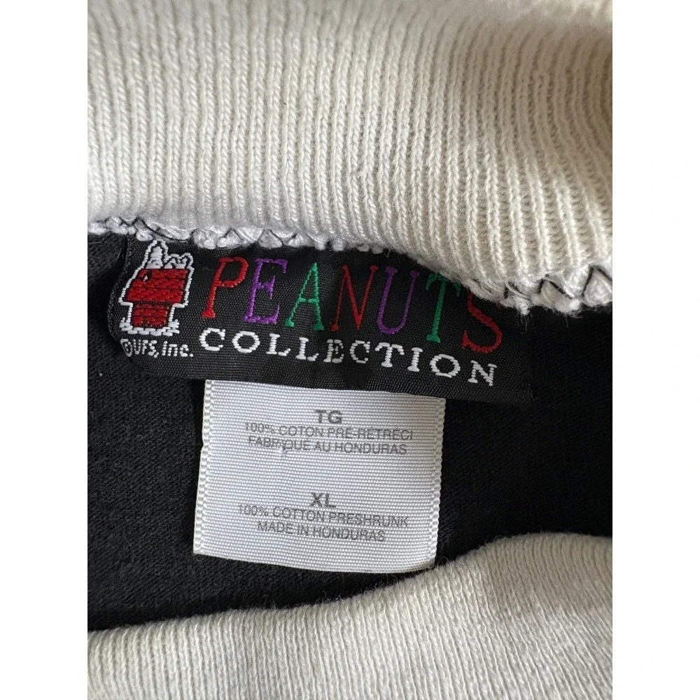 Vintage Peanuts Collection Charlie Brown Snoopy Great Pumpkin Halloween Black XL - Picture 3 of 3